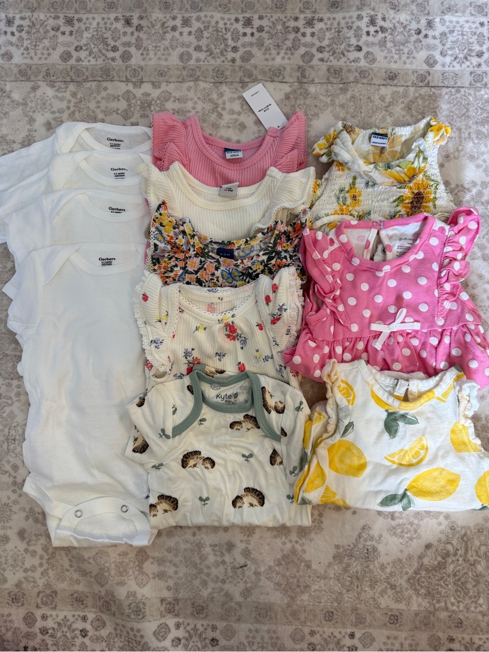 BUNDLE 12 Baby Girls Bodysuit Set Onesie One Pieces